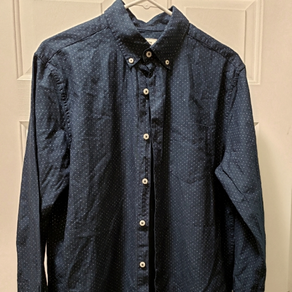American Eagle AE size M Navy mens Oxford button down shirt